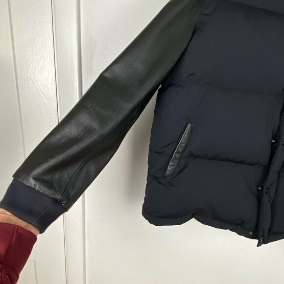 Nike Mens NSW Sportswear Destroyer Varsity Bomber Jacket Leather/Nylon Down XL - Picture 13 of 16